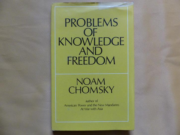 Problems of knowlegde and freedom, Noam Chomsky, 1972, Boeken, Filosofie, Gelezen, Ophalen of Verzenden