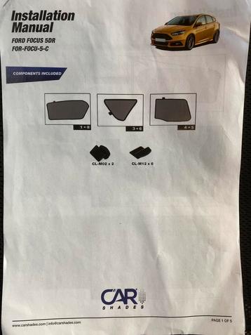 Ford Focus sonniboy / car shades voor hatchback beschikbaar voor biedingen