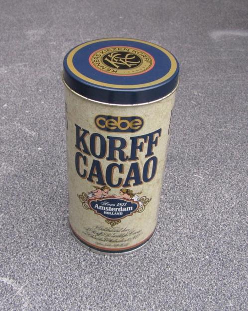 Korff Cacao blik, Verzamelen, Blikken, Zo goed als nieuw, Overige, Overige merken, Ophalen of Verzenden