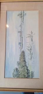 Aquarel van Van Kagie - Hollands Landschap, Antiek en Kunst, Kunst | Schilderijen | Klassiek, Ophalen