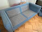 GRATIS - Blauwe Goossens bank zonder kussens, Huis en Inrichting, Ophalen, Gebruikt, Driepersoons, 75 tot 100 cm