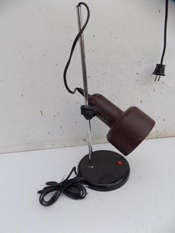 Vintage lamp bureaulamp tafellamp jaren 70 retro bruin  beschikbaar voor biedingen
