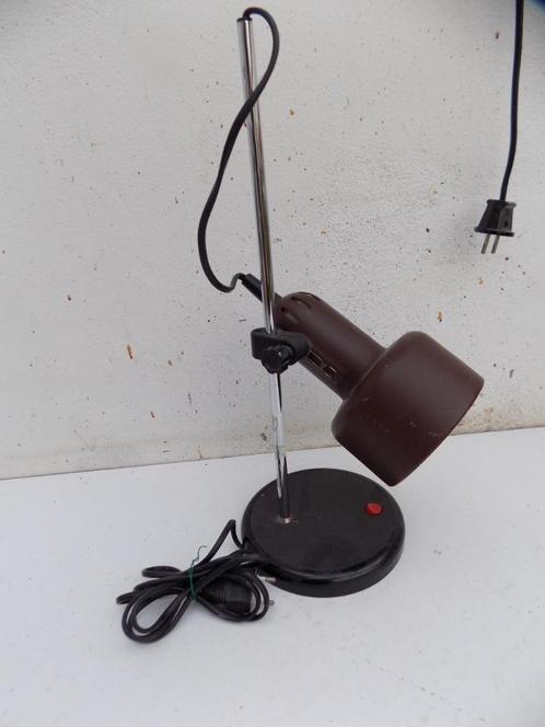 Vintage lamp bureaulamp tafellamp jaren 70 retro bruin, Verzamelen, Retro, Huis en Inrichting, Ophalen of Verzenden