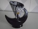 zwart wit keramiek Fat Lava vaas 17 cm Vallauris France 1960, Antiek en Kunst, Antiek | Keramiek en Aardewerk, Ophalen of Verzenden