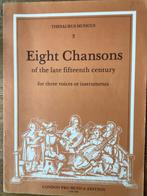 Acht chansons late 15e eeuw, 3 stemmen of 3 instrumenten, Muziek en Instrumenten, Bladmuziek, Klassiek, Zang, Ophalen of Verzenden