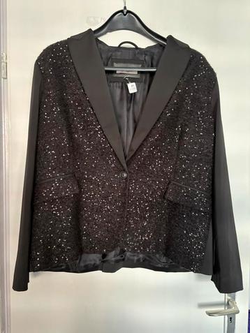 Mar&Nua zwart nieuw jasje met pailletten, XXXL beschikbaar voor biedingen