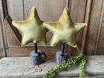 NIEUW set van 2 velvet velours sterren op houten voet, Ophalen of Verzenden, Nieuw