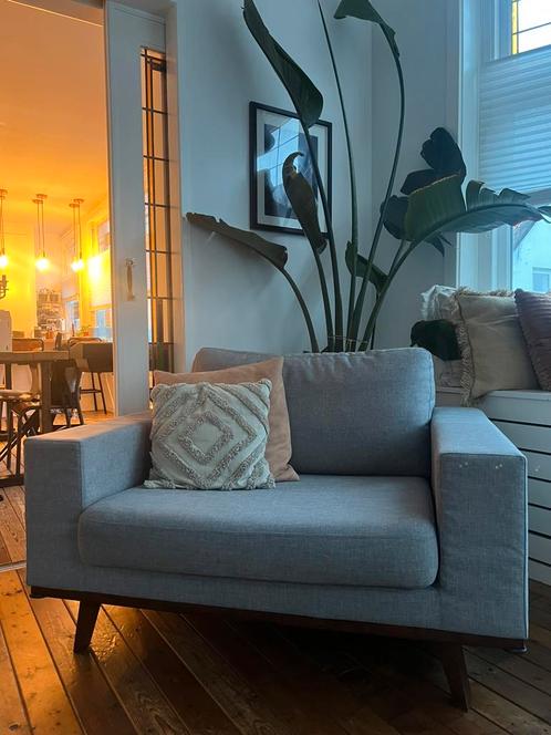 Loveseat Torino – Nous Living – Grijs – Wehkamp, Huis en Inrichting, Fauteuils, Gebruikt, 75 tot 100 cm, Ophalen