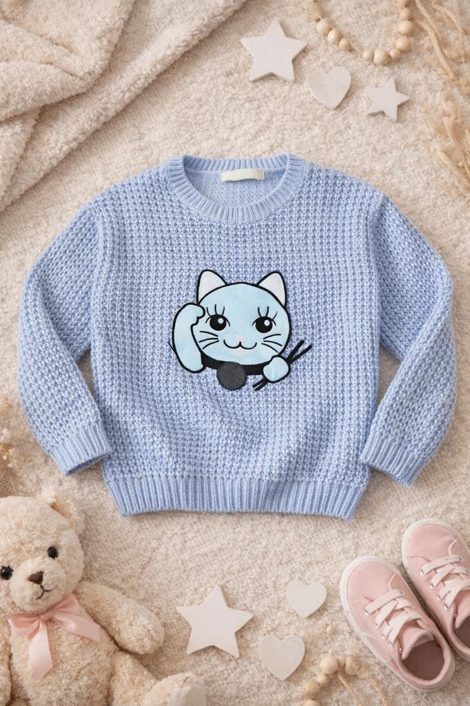 Paarse trui met lange mouwen – maat 122/128 (C&A), Kinderen en Baby's, Kinderkleding | Maat 128, Zo goed als nieuw, Meisje, Trui of Vest