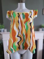 Made in Italy mooie retro print top M | Gratis Verzenden !, Maat 38/40 (M), Made in Italy, Verzenden, Geel