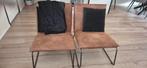 2 cognac kleurige stoelen, Huis en Inrichting, Stoelen, Ophalen, Zo goed als nieuw, Bruin