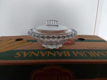 Bonbonschaal en Gebaksschaal en koekjesschaal bolletjesglas  beschikbaar voor biedingen