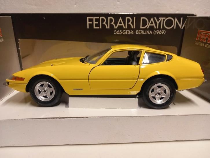 Ferrari 365 GTB Daytona yellow 1969 Giodi metal 1:18 KRD, Hobby en Vrije tijd, Modelauto's | 1:24, Zo goed als nieuw, Auto, Overige merken