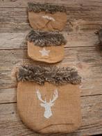 Sfeervolle jute kerstzakjes, nieuw.  3 verschillende maten, Ophalen of Verzenden, Nieuw