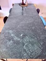 Exclusieve Verde Marmeren tafel 6/8 pers. €1275, Ophalen, Marmer, 200 cm of meer, 50 tot 100 cm