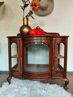 Art Deco theekastje met rond geslepen glas, Ophalen