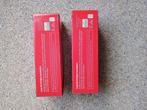 2 doosjes met rode glazen waxinelicht houders, Ophalen of Verzenden, Zo goed als nieuw