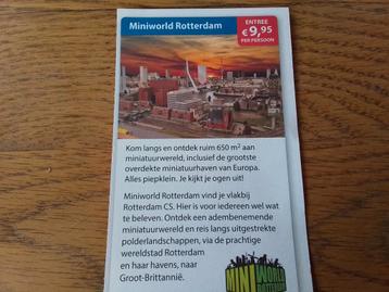 KORTINGSBON miniworld Rotterdam  beschikbaar voor biedingen