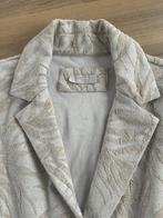 Klaus Dilkrath creme colbert jasje in botanische print, Verzenden, Beige, Jasje, Maat 36 (S)