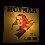 Vintage Hofnar Carlton Reclamebord, Verzamelen, Ophalen of Verzenden, Gebruikt, Reclamebord