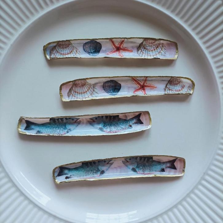 Unieke Schelpen Decoupage Decoratie, Sieraden, Tassen en Uiterlijk, Armbanden, Nieuw, Overige materialen, Overige kleuren, Verzenden