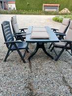 Hartman tuinset antraciet, Ophalen, 4 zitplaatsen, Kunststof, Gebruikt