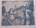 Ets. Brussel? Ca 1850. Sign. Merkstempel. 43/32 cm., Ophalen
