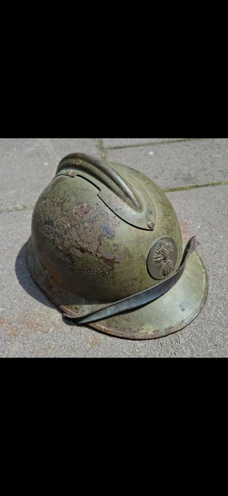 Franse Adrian helm 2e wereldoorlog, Verzamelen, Militaria | Tweede Wereldoorlog, Landmacht, Helm of Baret, Ophalen of Verzenden