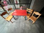 Gehele set, tafel en 4 stoelen(schilte), Kinderen en Baby's, Kinderkamer | Tafels en Stoelen, Ophalen, Gebruikt, Tafel(s) en Stoel(en)