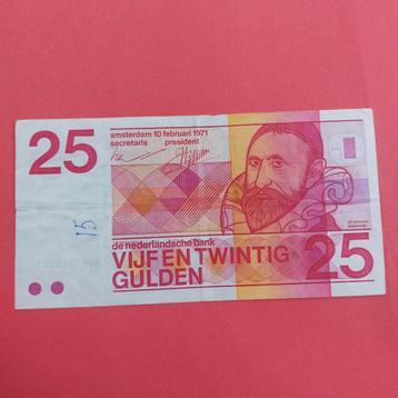 25 gulden biljet Sweelinck uit 1971 in ZF
Serie 6101913303 beschikbaar voor biedingen