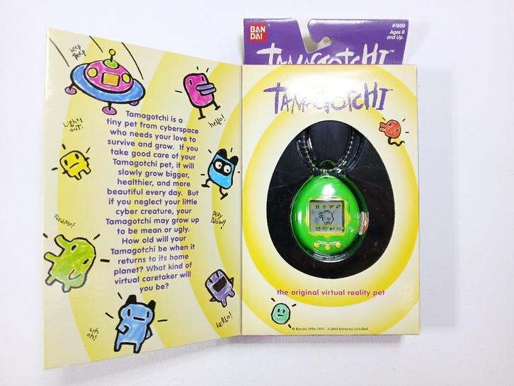 Tamagotchi - Bandai - Green Yellow, Verzamelen, Overige Verzamelen, Zo goed als nieuw, Verzenden