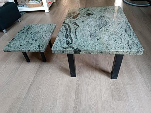 Set van 3 marmeren tafels, Huis en Inrichting, Tafels | Salontafels, Zo goed als nieuw, Minder dan 50 cm, 50 tot 100 cm, 100 tot 150 cm