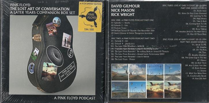 Pink Floyd - The lost art of conversation 4-cd set limited, Cd's en Dvd's, Cd's | Rock, Nieuw in verpakking, Poprock, Ophalen of Verzenden
