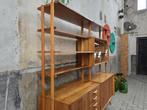 Vintage Jaren 60 Wandmeubel Mid Century Design Vitrinekast 3, Gebruikt, Metaal, 150 tot 200 cm, Ophalen of Verzenden