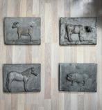 Beton gegoten beeldjes van dieren, geit, koe, paard,varken, Ophalen