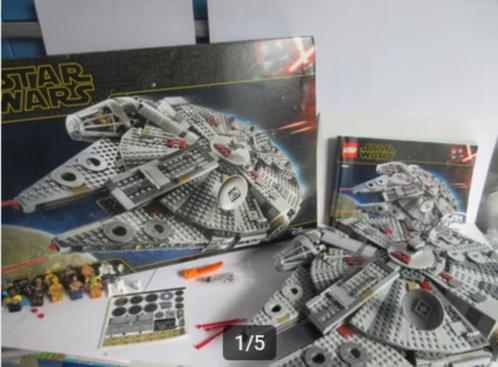 75257 Star Wars, Milennium Falcon met doos en bouwboek, Kinderen en Baby's, Speelgoed | Duplo en Lego, Zo goed als nieuw, Lego