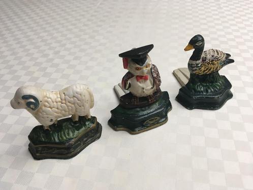 Nostalgische vintage gietijzeren deurstoppers (los te koop), Huis en Inrichting, Woonaccessoires | Deurstoppers, Gebruikt, Binnen