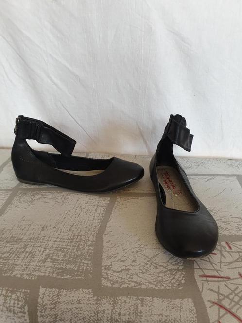 Leuke zwarte leren damesschoenen. Mt 37. Merk Tamaris, Kleding | Dames, Schoenen, Zo goed als nieuw, Ballerina's, Zwart, Ophalen of Verzenden