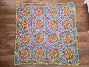 ️Gehaakte deken/plaid Persian tiles. Katoen.  beschikbaar voor biedingen