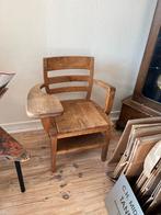 Oude houten schoolbank - uniek en charmant!, Ophalen, Gebruikt, Bruin, Eén