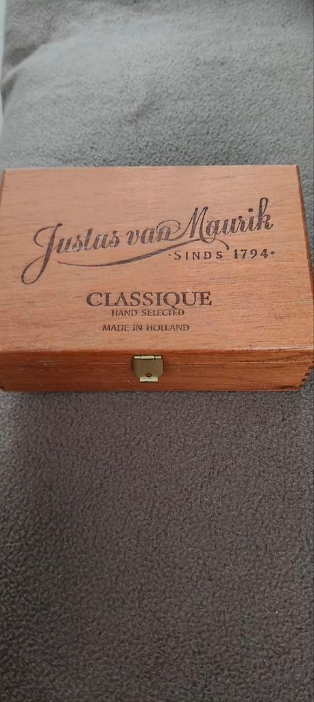 Vintage Justus van Maurik Sigarenkistje, Verzamelen, Blikken, Ophalen of Verzenden