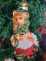 Amerikaanse kerstbal van een kat die uit een kadootje komt, Ophalen of Verzenden, Zo goed als nieuw