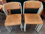 Houten Stapelstoelen & Klapstoelen - Grote Partij, Huis en Inrichting, Stoelen, Ophalen, Gebruikt, Vijf, Zes of meer stoelen, Metaal