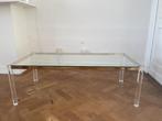 glazen salontafel, Ophalen, 100 tot 150 cm, 50 tot 100 cm, Zo goed als nieuw