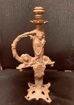 Kandelaar oude bronzen koperen zwaard kandelaar., Antiek en Kunst, Ophalen of Verzenden