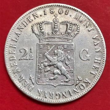 Rijksdaalder 1861d. Zfr+. beschikbaar voor biedingen