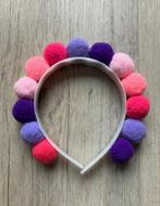 Haarband pompom roze en paarse kleurtjes, Ophalen of Verzenden, Nieuw