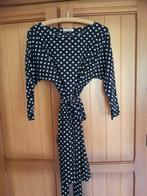 Zwart wit jurk van La Dress maat L met ceintuur, LaDress, Ophalen of Verzenden, Zo goed als nieuw, Maat 38/40 (M)