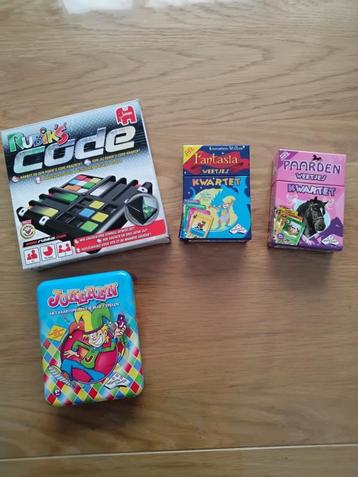 Spellen ( o.a. kwartet, rubikscode) beschikbaar voor biedingen