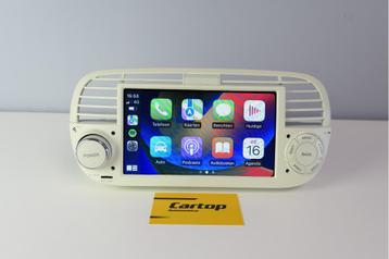 Fiat 500 Autoradio beige | Draadloos Carplay | Android auto beschikbaar voor biedingen